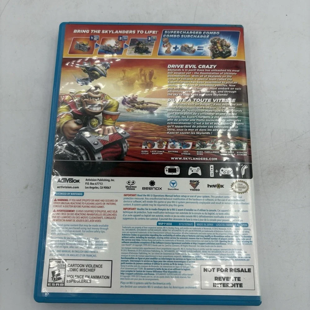 Nintendo Wii‎ U Video Game Skylanders Superchargers Activision No Manual
